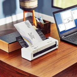 Scanners<Brother ADS-1200 Micro USB Duplex Document Scanner, White (ADS1200)