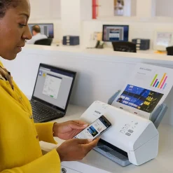 Portable Scanners<Brother ADS-4300N Duplex Document Scanner, Gray