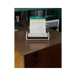 Portable Scanners<Brother ADS-1350W Duplex Portable Document Scanner, White/Black