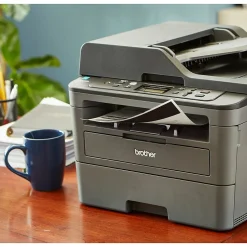Black & White Printers<Brother DCP-L2550DW Wireless Monochrome Laser All-In-One Printer, Refurbished