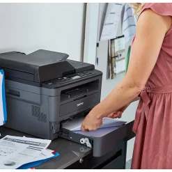 Black & White Printers<Brother DCP-L2550DW Wireless Monochrome Laser All-In-One Printer, Refurbished