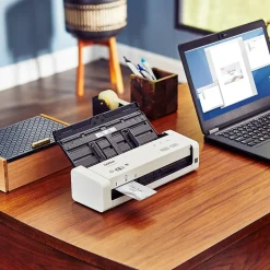 Desktop Scanners<Brother Desktop Scanner for Documents, Wireless, White (ADS1250W)