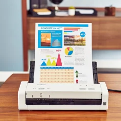 Desktop Scanners<Brother Desktop Scanner for Documents, Wireless, White (ADS1250W)