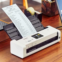 Scanners<Brother Desktop Scanner for Documents, Wireless, White (ADS-1700W)