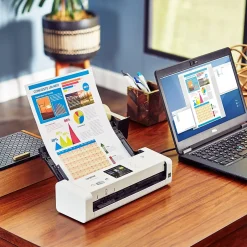 Desktop Scanners<Brother Desktop Scanner for Documents, Wireless, White (ADS-1700W)