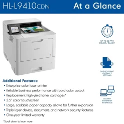 Color Printers<Brother HL-L9410CDN Enterprise Color Laser Printer