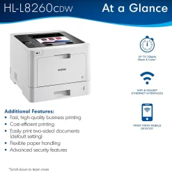 Instant Photo Printers<Brother HL-L8260CDW USB, Wireless, Network Ready Color Laser Printer