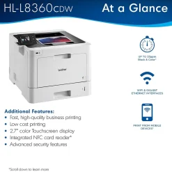 Color Printers<Brother HL-L8360CDW Wireless Color Laser Printer