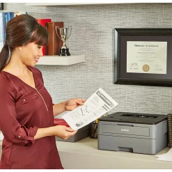 Black & White Printers<Brother HL-L2350DW Wireless Monochrome Laser Printer, Refurbished