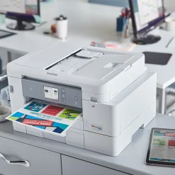 Color Printers<Brother INKvestment Tank MFC-J4535DW Wireless Color Inkjet Printer, All-In-One Supertank, Print, Scan, Copy, Fax