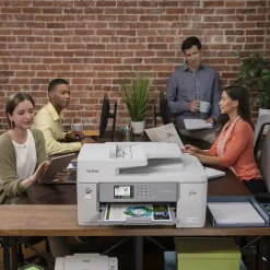 All-In-One Printers<Brother INKvestment Tank MFC-J6555DW Wireless Color Inkjet Printer, All-In-One Supertank, Print, Scan, Copy, Fax