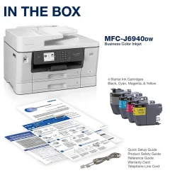 Color Printers<Brother MFC-J6940DW Wireless Color Inkjet Printer, All-In-One, Print, Scan, Copy, Fax