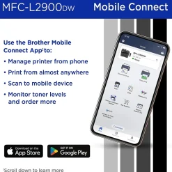 Instant Photo Printers<Brother MFC-L2900DW New Laser Printer, All-In-One, Print, Scan, Copy, Fax