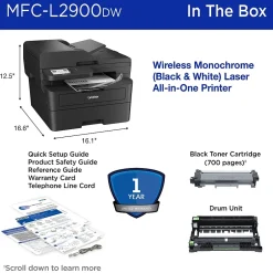 Instant Photo Printers<Brother MFC-L2900DW New Laser Printer, All-In-One, Print, Scan, Copy, Fax