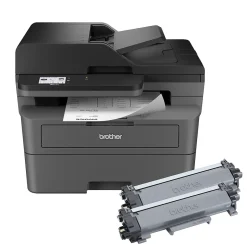 Black & White Printers<Brother MFC-L2820DW XL Wireless Compact Monochrome All-in-One Laser Printer