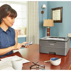 Black & White Printers<Brother Refurbished HL-L2370DW Wireless Monochrome Laser Printer