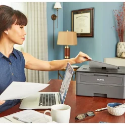 Black & White Printers<Brother Refurbished HL-L2370DW Wireless Monochrome Laser Printer