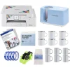Color Printers<Brother Sublimation Printer and Craft Express Pro Easy Auto Mug Heat Press Bundle, 12 Blank Mugs