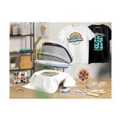 Color Printers<Brother Sublimation Printer and Craft Express Elite Auto Heat Press Bundle, Kitchen Gifts