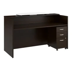 Outlet Arrive 72"W Reception Desk with Counter and Mobile File Cabinet, (ARV008MR) Office Desks