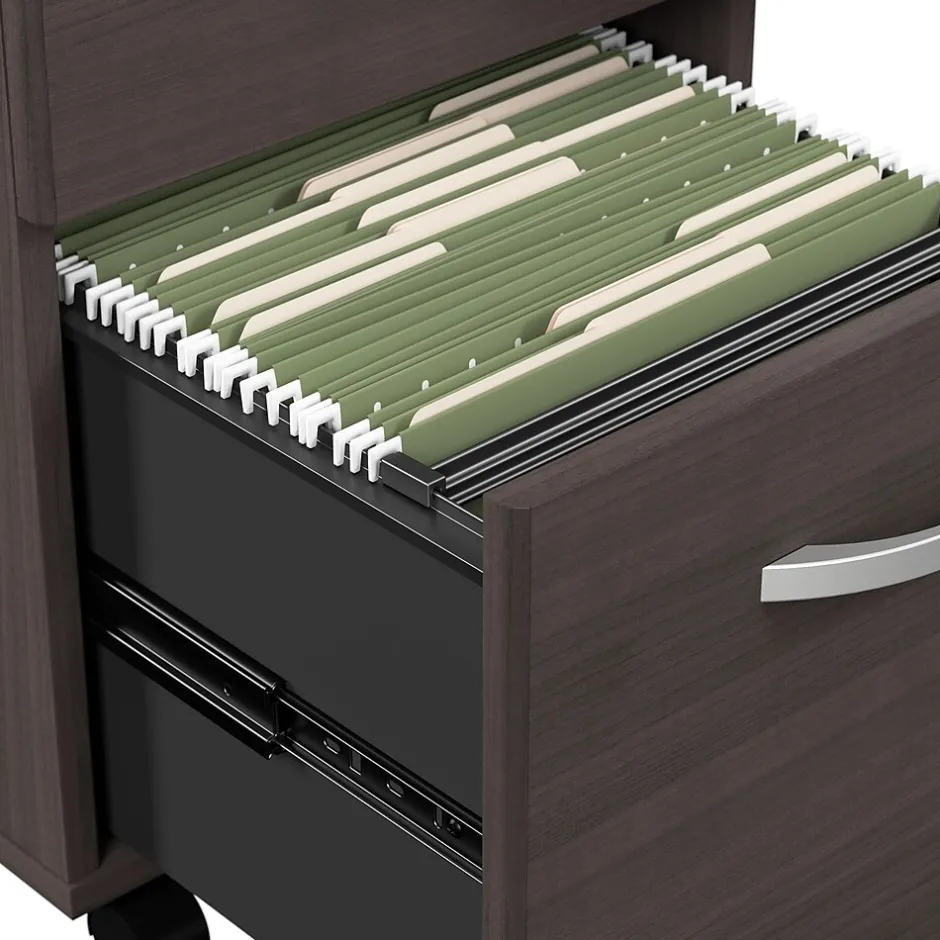 Best Arrive 72"W L Shaped Reception Desk with Counter and Mobile File Cabinet, (ARV010SG) L-Desks