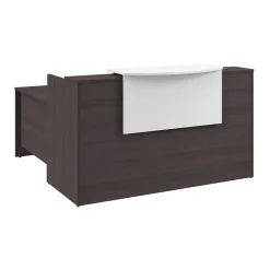 Discount Arrive 72"W L Shaped Reception Desk with Counter, (ARV009SG) L-Desks