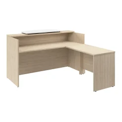 Arrive 72"W L Shaped Reception Desk with Counter, (ARV009NE) L-Desks