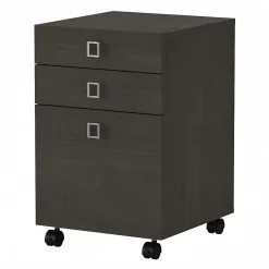 Hot Echo 3 Drawer Mobile File Cabinet, Charcoal Maple (KI60301-03) File Cabinets