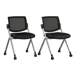 Hot Envision Mesh Folding Chairs, Black, 2/Set (CH4002BLF-03) Folding & Stacking