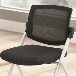 Hot Envision Mesh Folding Chairs, Black, 2/Set (CH4002BLF-03) Folding & Stacking