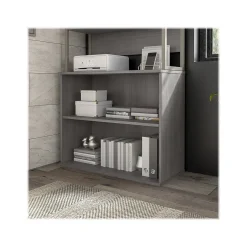 Outlet Hybrid 29"H 2-Shelf Bookcase with Adjustable Shelf, Laminated Wood (HY3036PG-Z) Bookcases