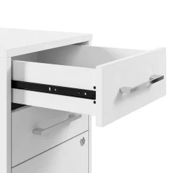 Online Hustle 3 Drawer Mobile File Cabinet, White (HUF116WH) File Cabinets