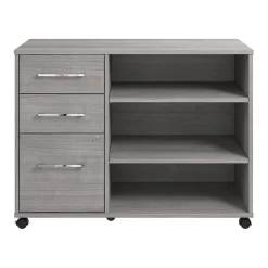 Online Hustle Office Storage Cabinet with Wheels, Platinum Gray (HUF140PG) File Cabinets