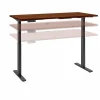Outlet Move 60 Series 60"W Electric Height Adjustable Standing Desk, Hansen Cherry (M6S6030HCBK) Standing Desks