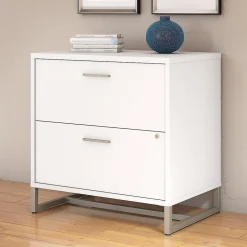 Hot Method 2 Drawer Lateral File Cabinet, White (KI70204SU) File Cabinets