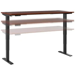 Outlet Move 40 Series 72"W Electric Height Adjustable Standing Desk, Hansen Cherry/Black (M4S7230HCBK) Standing Desks