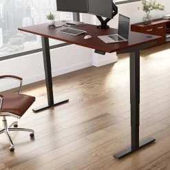 Outlet Move 40 Series 72"W Electric Height Adjustable Standing Desk, Hansen Cherry/Black (M4S7230HCBK) Standing Desks