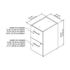 Office 500 16W 2-Drawer Flat File Cabinet, (OFF216SGSU) File Cabinets