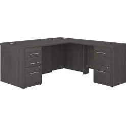 New Office 500 72"W L Shaped Executive Desk with Drawers, (OF5004SGSU) L-Desks