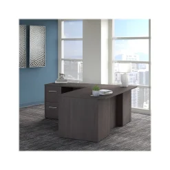 New Office 500 72"W L Shaped Executive Desk with Drawers, (OF5004SGSU) L-Desks