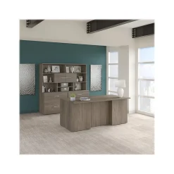 Outlet Office 500 72"W Executive Desk with Drawers, Lat File Cabinets and Hutch, (OF5001MHSU) Computer Desks