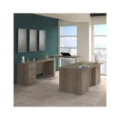 Best Office 500 72"W Adjustable U-Shaped Executive Desk with Drawers, (OF5005MHSU) Standing Desks