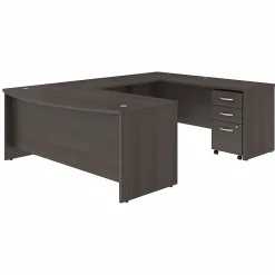 Sale Studio C 72"W U Shaped Desk with Mobile File Cabinet, (STC004SG) Computer Desks