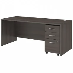 Discount Studio C 72"W Office Desk with Mobile File Cabinet, (STC013SG) Computer Desks