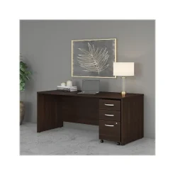 Best Studio C 72"W Office Desk with Mobile File Cabinet, (STC013BWSU) Computer Desks