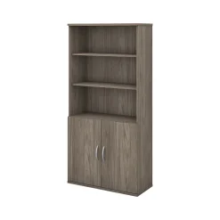 Discount Studio C 72.8"H 5-Shelf Bookcase with Doors, Laminated Wood (STC015MH) Bookcases