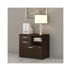 Online Studio C Office Storage Cabinet with Drawers and Shelves, (SCF130BWSU) Storage Cabinets
