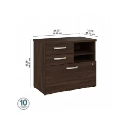 Online Studio C Office Storage Cabinet with Drawers and Shelves, (SCF130BWSU) Storage Cabinets