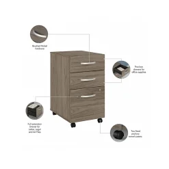 Clearance Studio C 3-Drawer Mobile Vertical File Cabinet, Letter/Legal Size, Lockable, (SCF216MHSU) File Cabinets