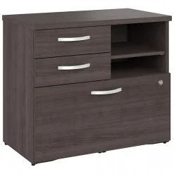 Best Studio A 26" Office Storage Cabinet with 2 Shelves and Drawers, (SDF130SGSU-Z) Storage Cabinets